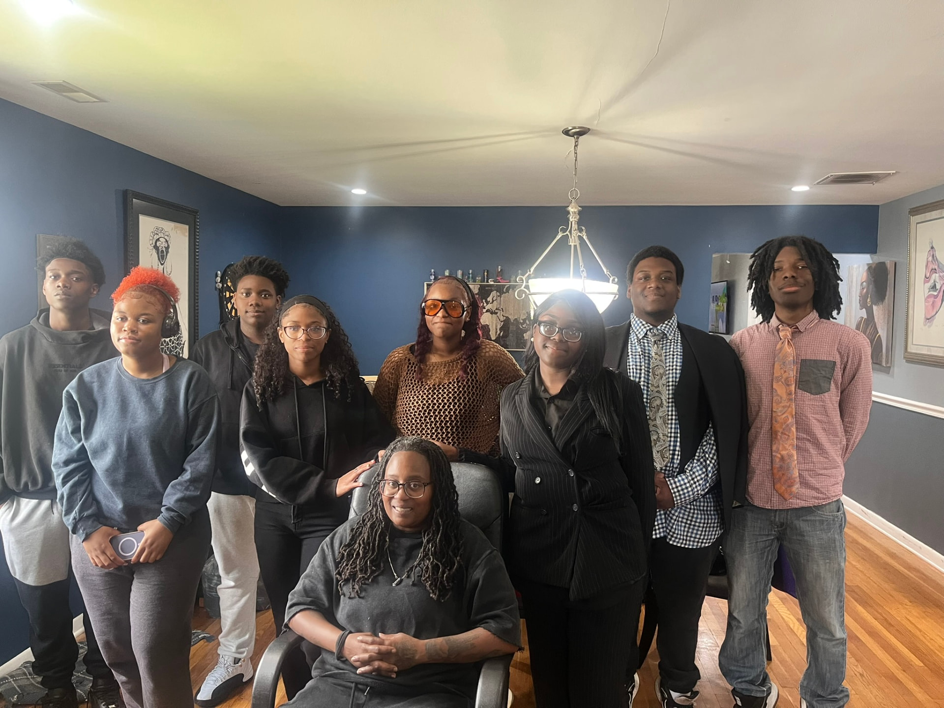 A group of FMG youth gathered together after a Smart Money financial literacy session